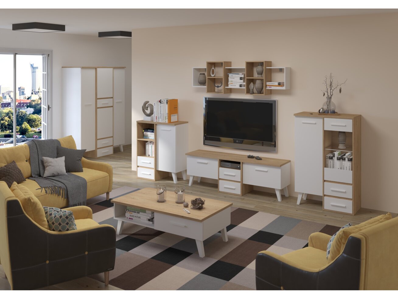 Svetainės baldų komplektas NORDIS 2 10