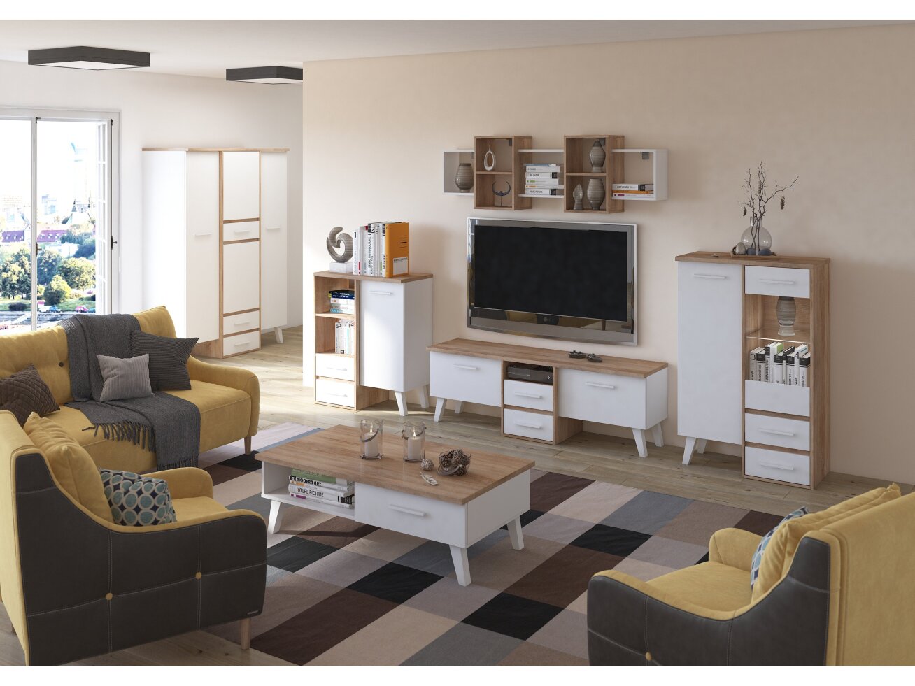 Svetainės baldų komplektas NORDIS 2 7