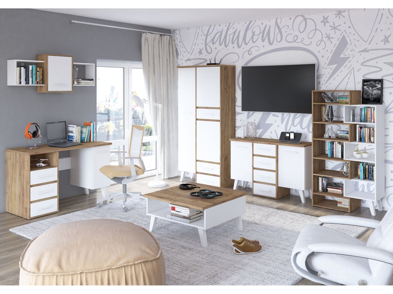 Biuro baldų komplektas NORDIS 3 7