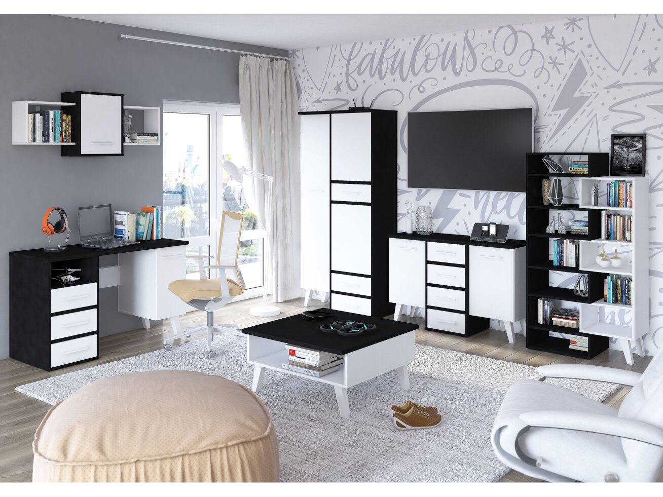 Biuro baldų komplektas NORDIS 3 8