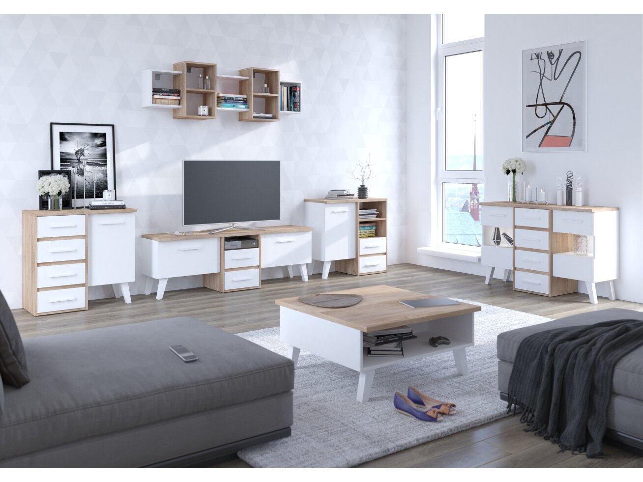 Svetainės baldų komplektas NORDIS 4 7