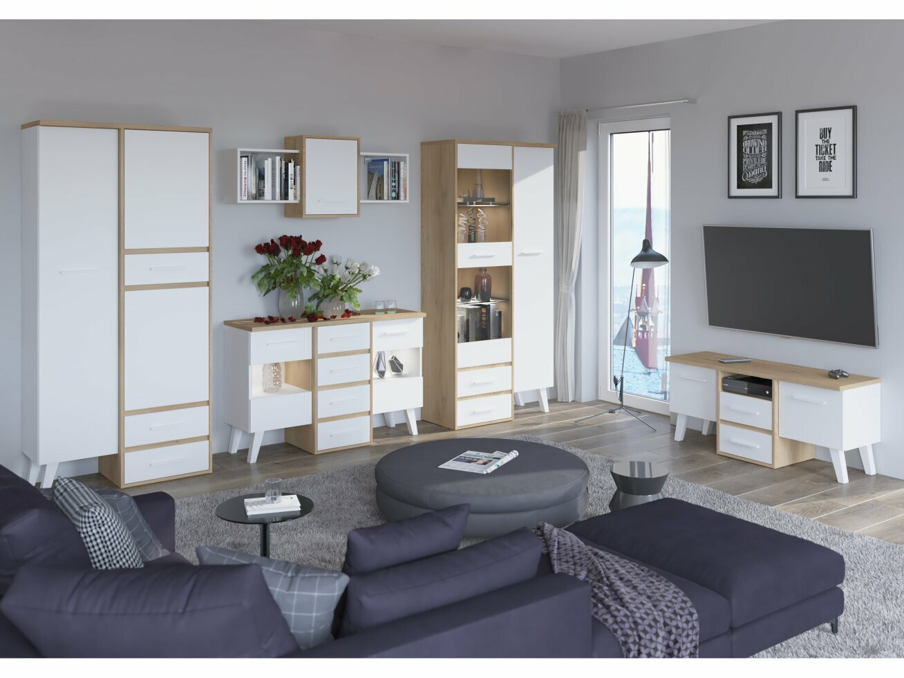 Svetainės baldų komplektas NORDIS 5 10 Svetainės baldų komplektas NORDIS 5 10