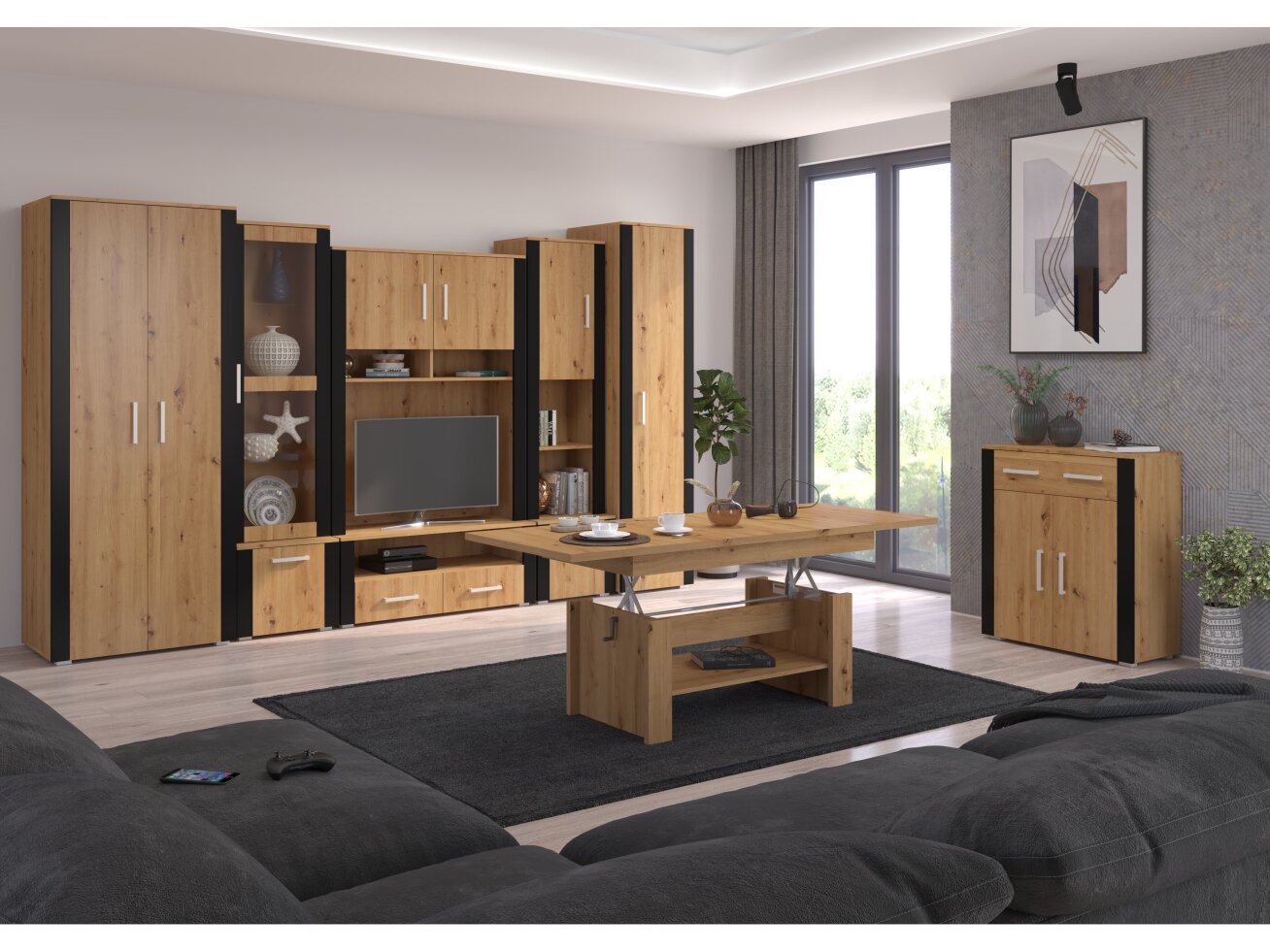 Svetainės baldų komplektas NOTTI 1 8