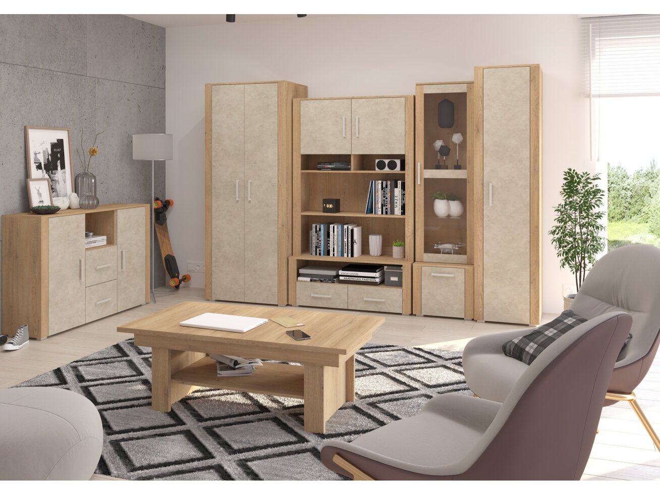 Svetainės baldų komplektas NOTTI 2 6 Svetainės baldų komplektas NOTTI 2 6