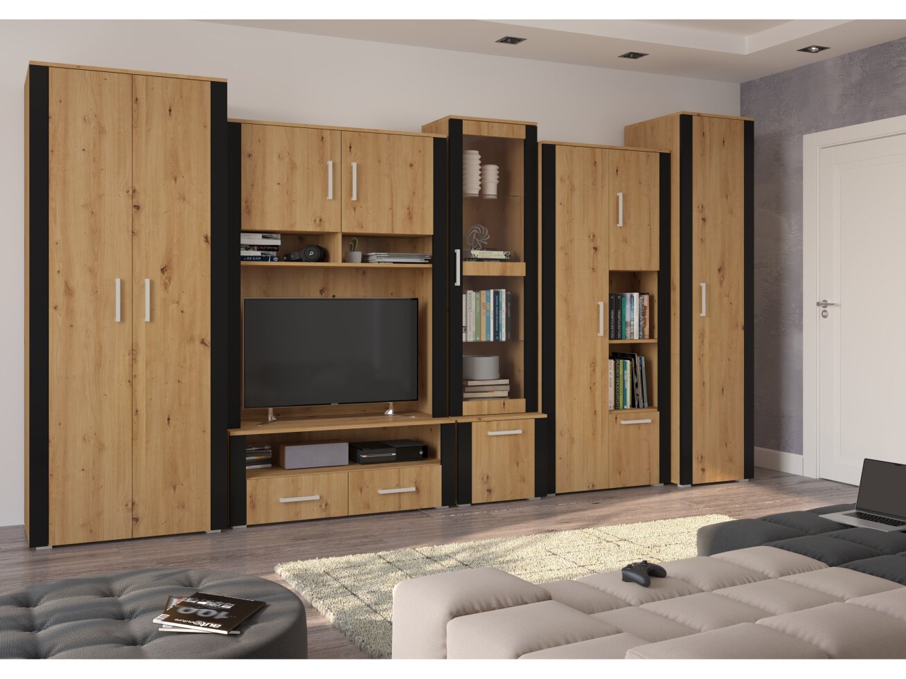 Svetainės baldų komplektas NOTTI 3 8 Svetainės baldų komplektas NOTTI 3 8