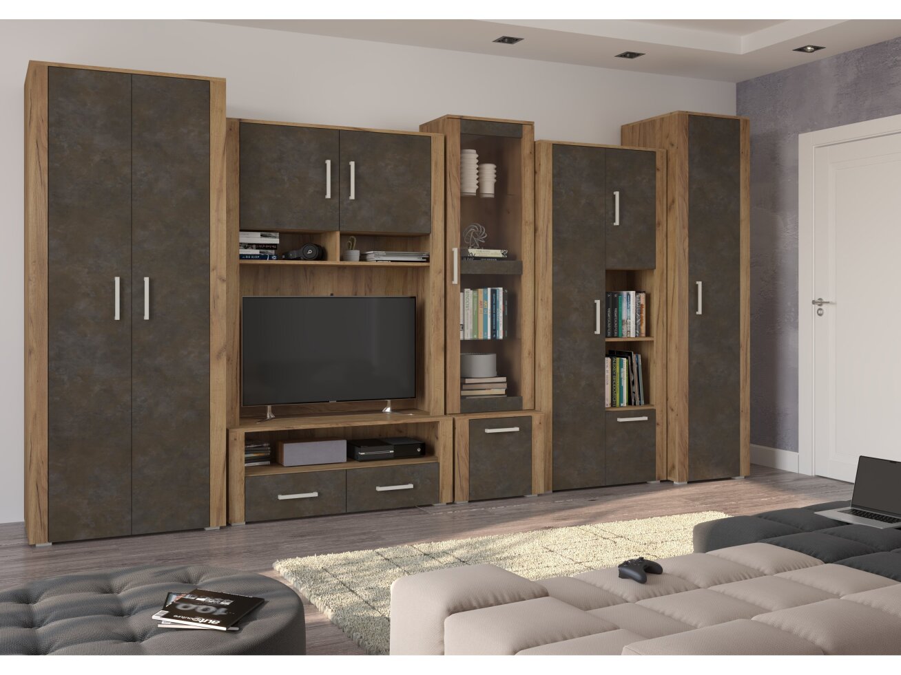 Svetainės baldų komplektas NOTTI 3 6