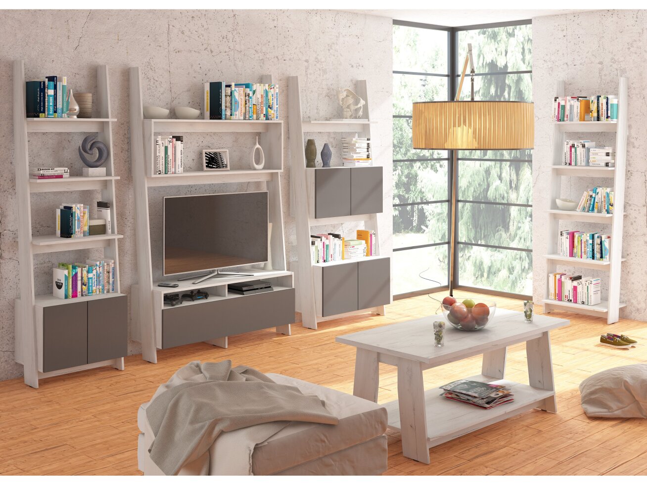 Svetainės baldų komplektas RACK 1 9