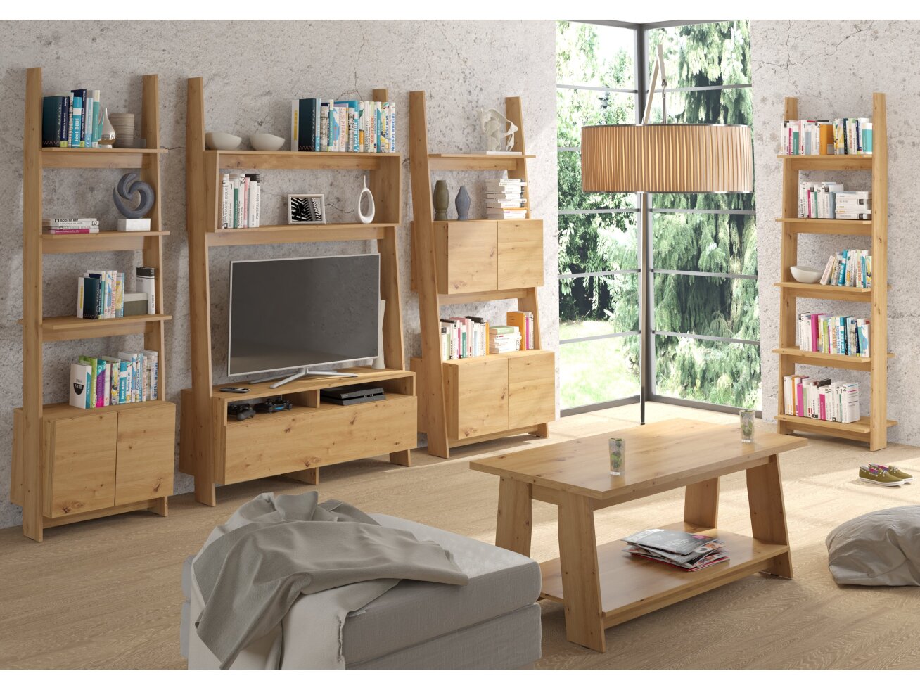 Svetainės baldų komplektas RACK 1 4