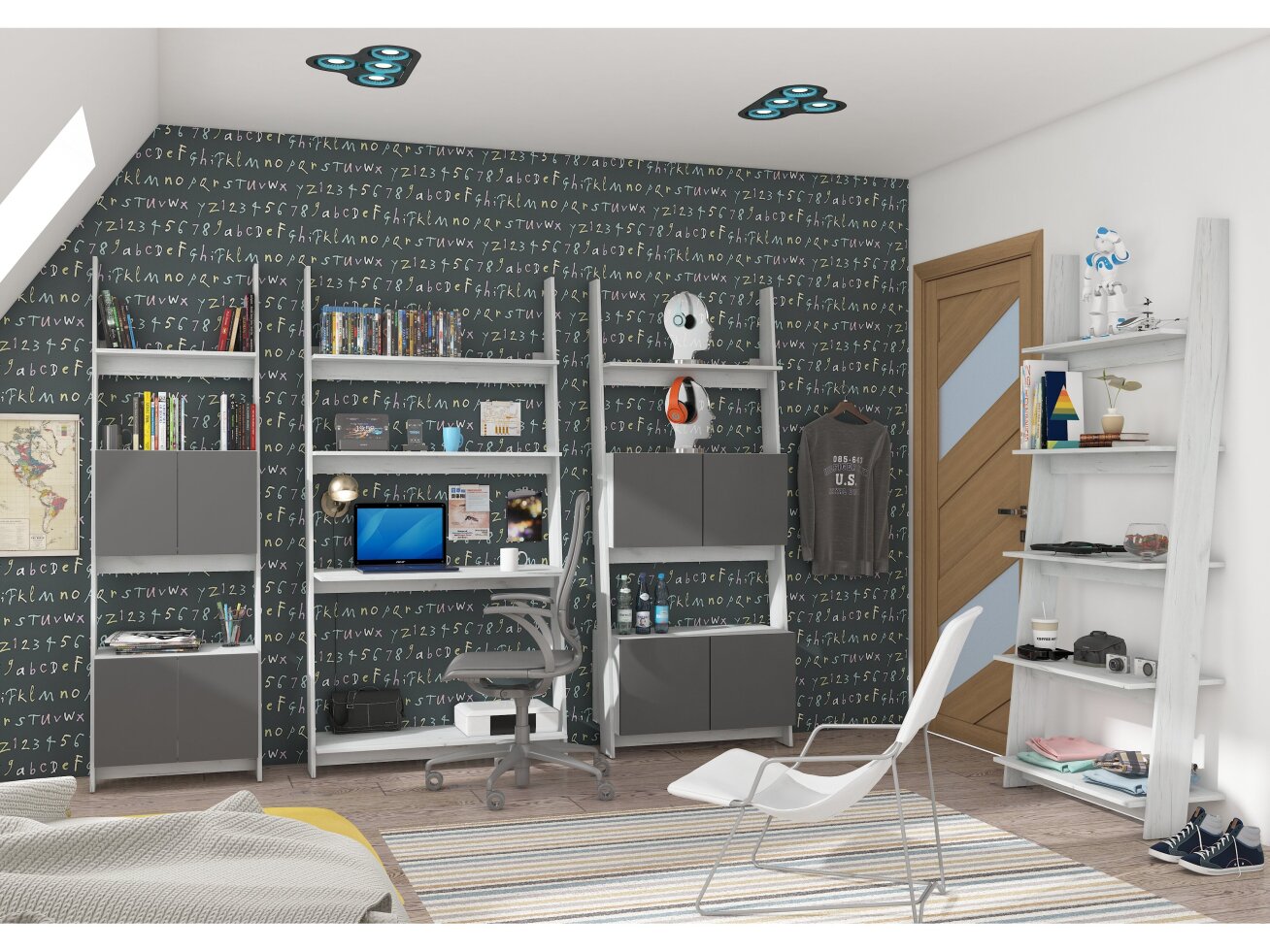 Biuro baldų komplektas RACK 2 9 Biuro baldų komplektas RACK 2 9