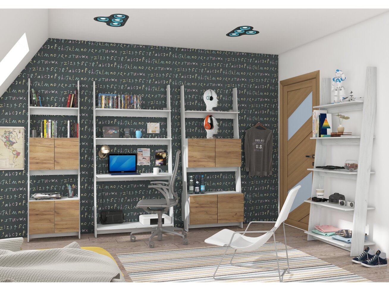 Biuro baldų komplektas RACK 2 8