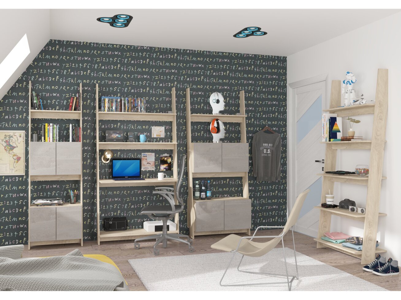 Biuro baldų komplektas RACK 2 5