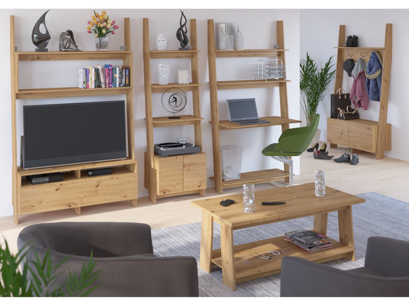 Biuro baldų komplektas RACK 3 4 Biuro baldų komplektas RACK 3 4