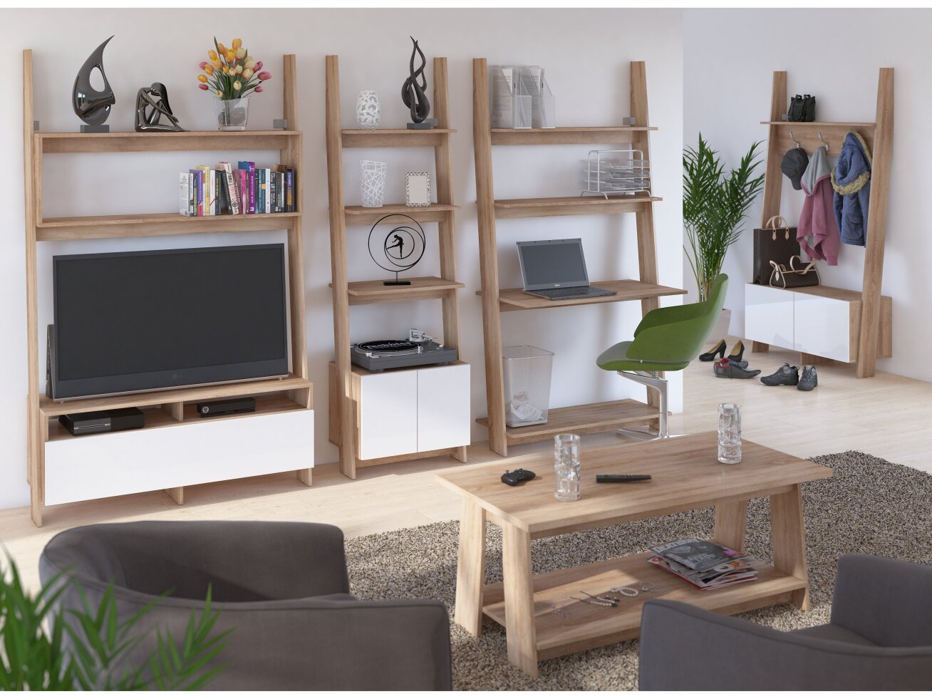 Biuro baldų komplektas RACK 3 6 Biuro baldų komplektas RACK 3 6