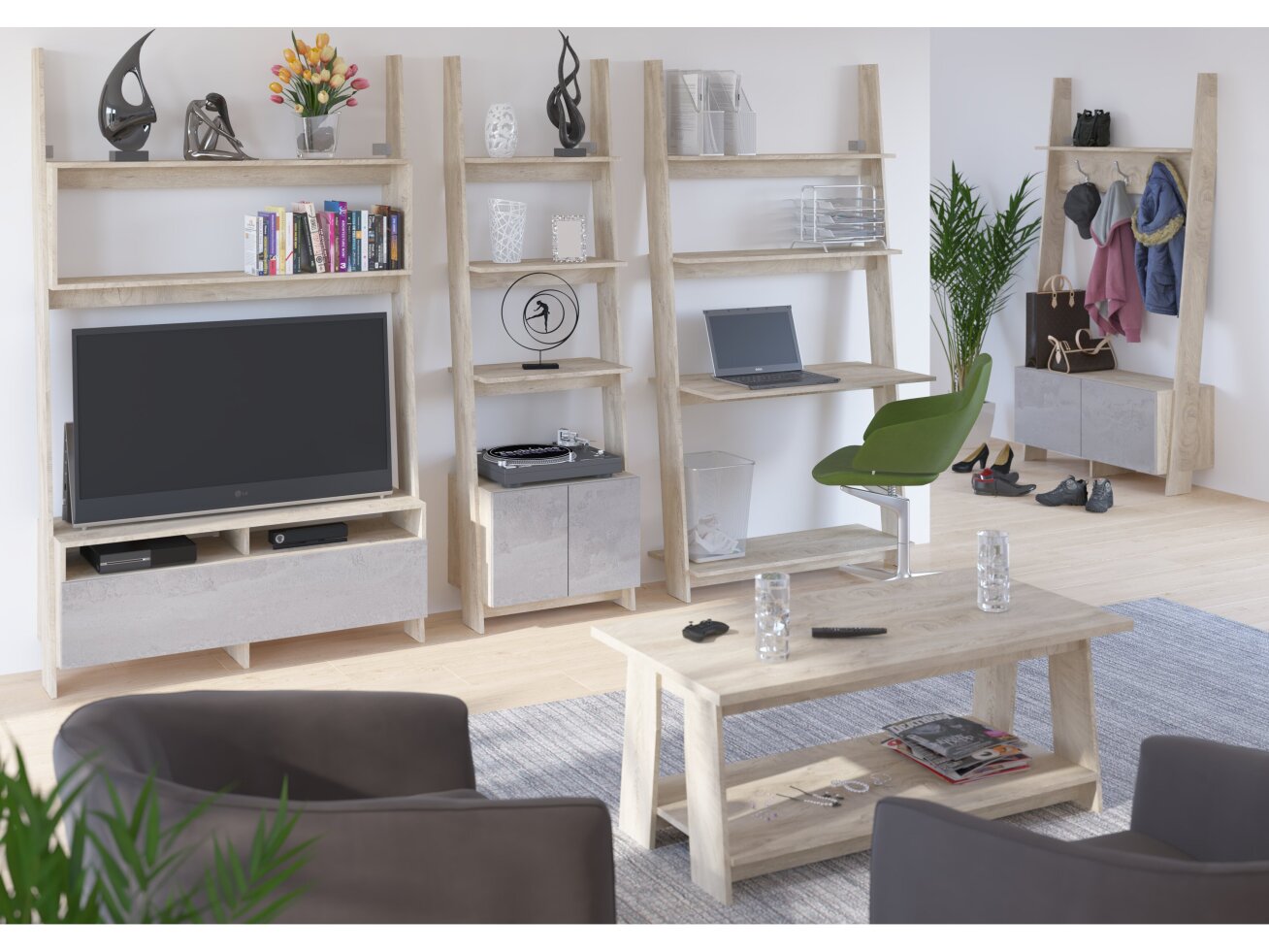 Biuro baldų komplektas RACK 3 5