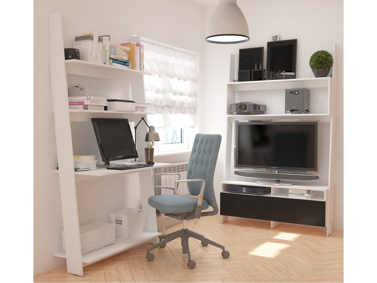 Biuro baldų komplektas RACK 4 6 Biuro baldų komplektas RACK 4 6