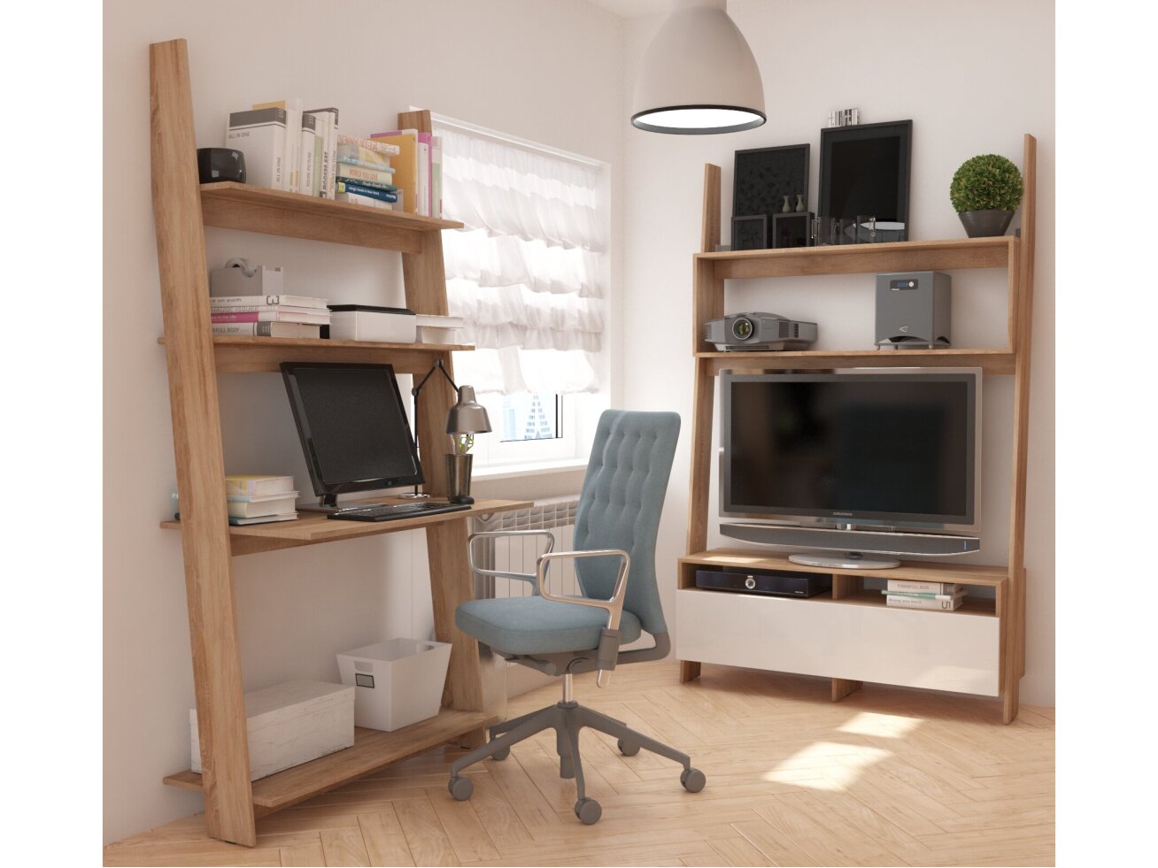 Biuro baldų komplektas RACK 4 5