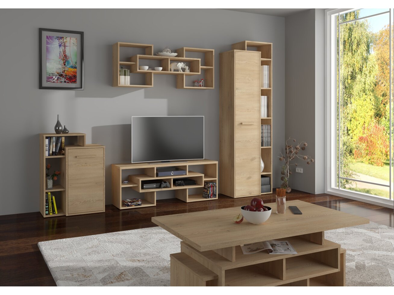 Svetainės baldų komplektas RIO 1 6