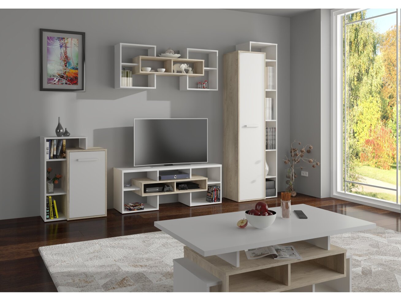 Svetainės baldų komplektas RIO 1 9