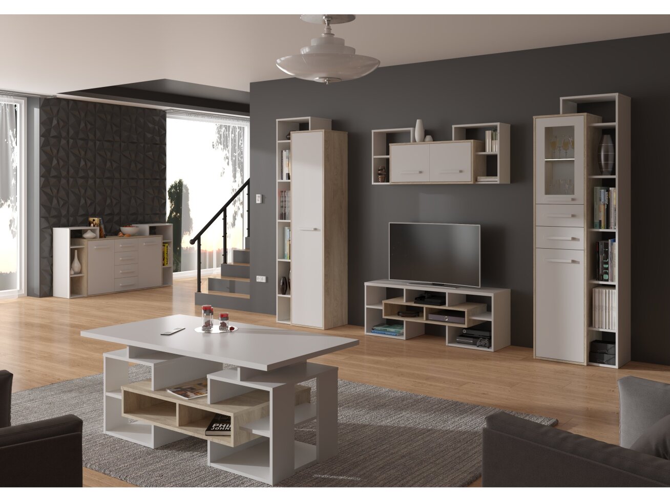 Svetainės baldų komplektas RIO 3 8