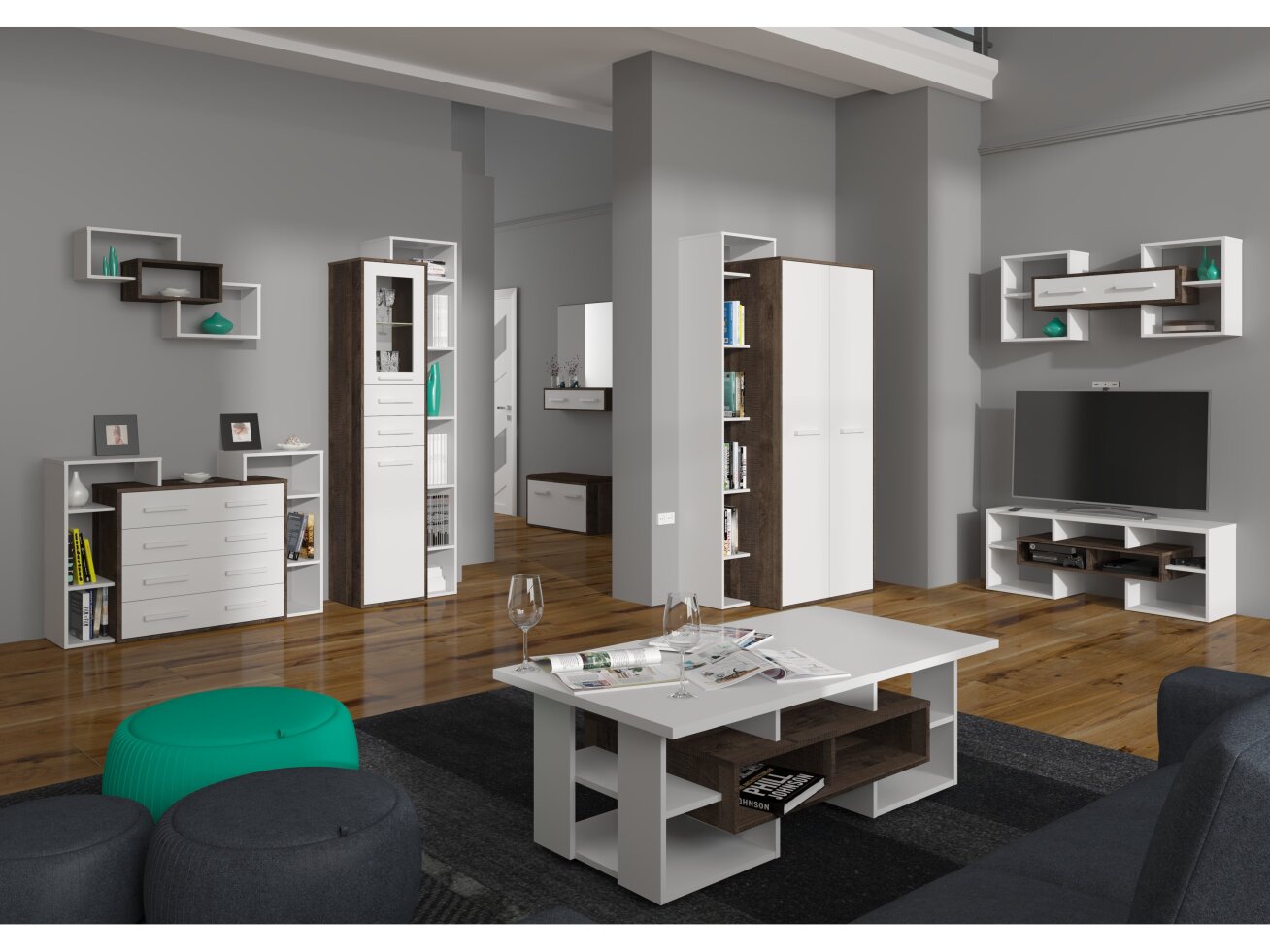 Svetainės baldų komplektas RIO 4 10