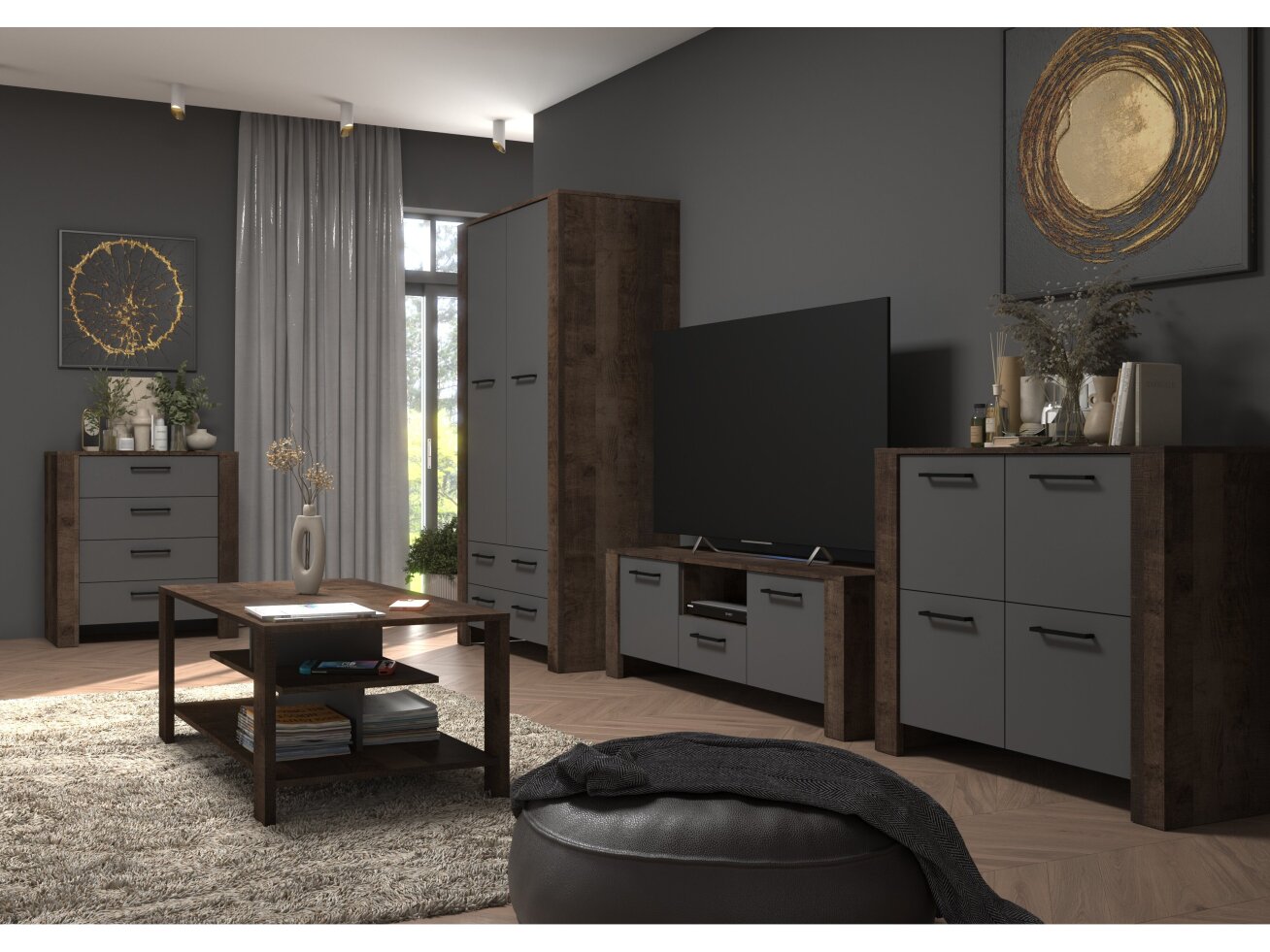 Svetainės baldų komplektas SLIDE 3 6 Svetainės baldų komplektas SLIDE 3 6