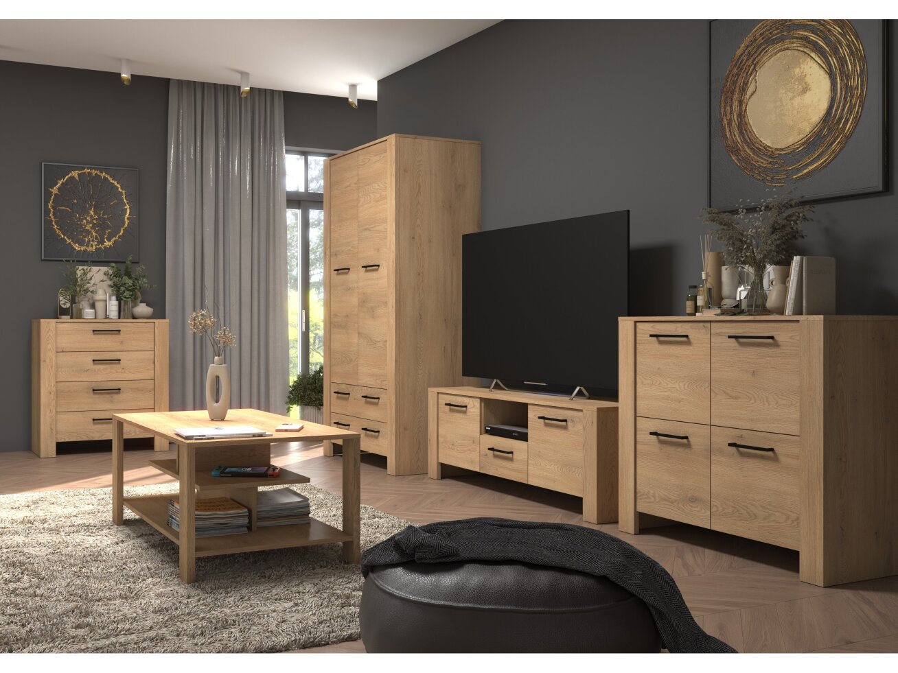 Svetainės baldų komplektas SLIDE 3 8