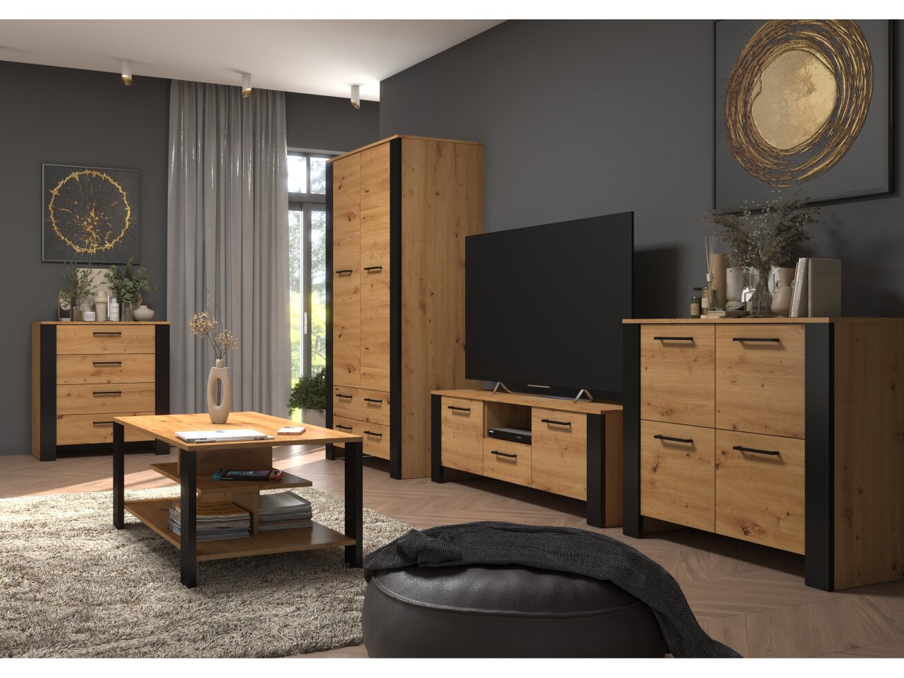 Svetainės baldų komplektas SLIDE 3 9 Svetainės baldų komplektas SLIDE 3 9