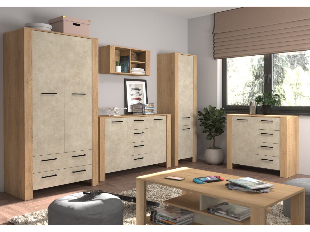 Svetainės baldų komplektas SLIDE 5 6 Svetainės baldų komplektas SLIDE 5 6