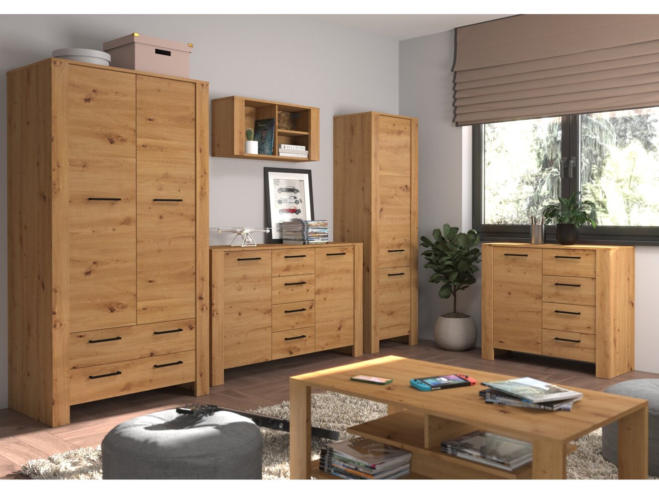 Svetainės baldų komplektas SLIDE 5 8 Svetainės baldų komplektas SLIDE 5 8