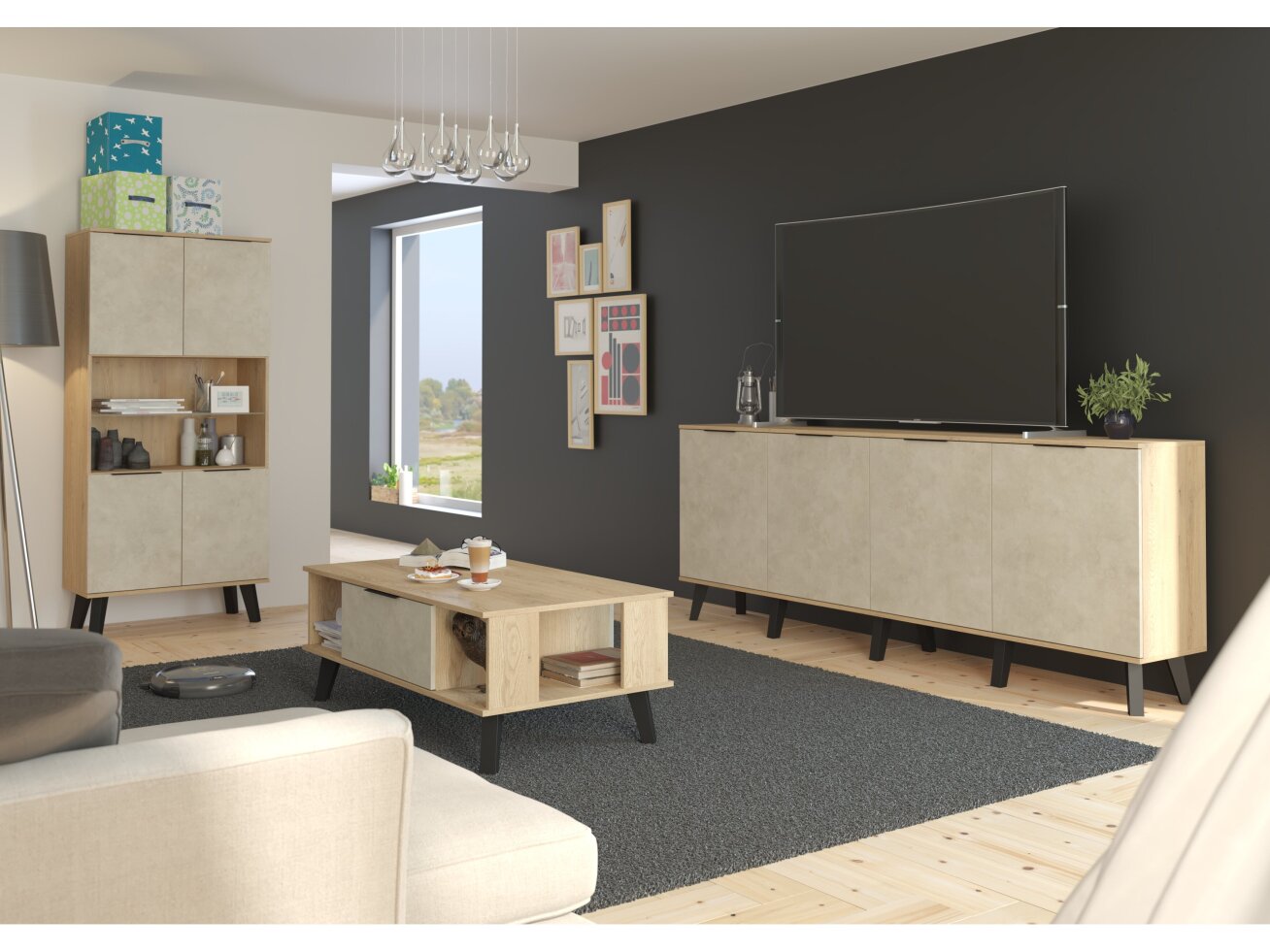 Svetainės baldų komplektas SVEN 3 7 Svetainės baldų komplektas SVEN 3 7