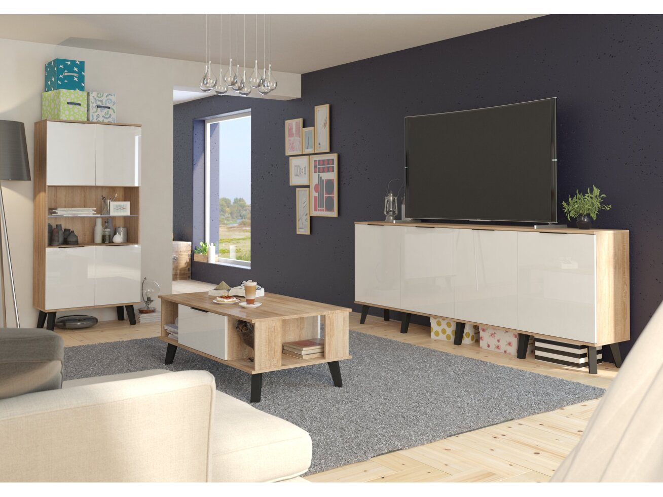 Svetainės baldų komplektas SVEN 3 4 Svetainės baldų komplektas SVEN 3 4