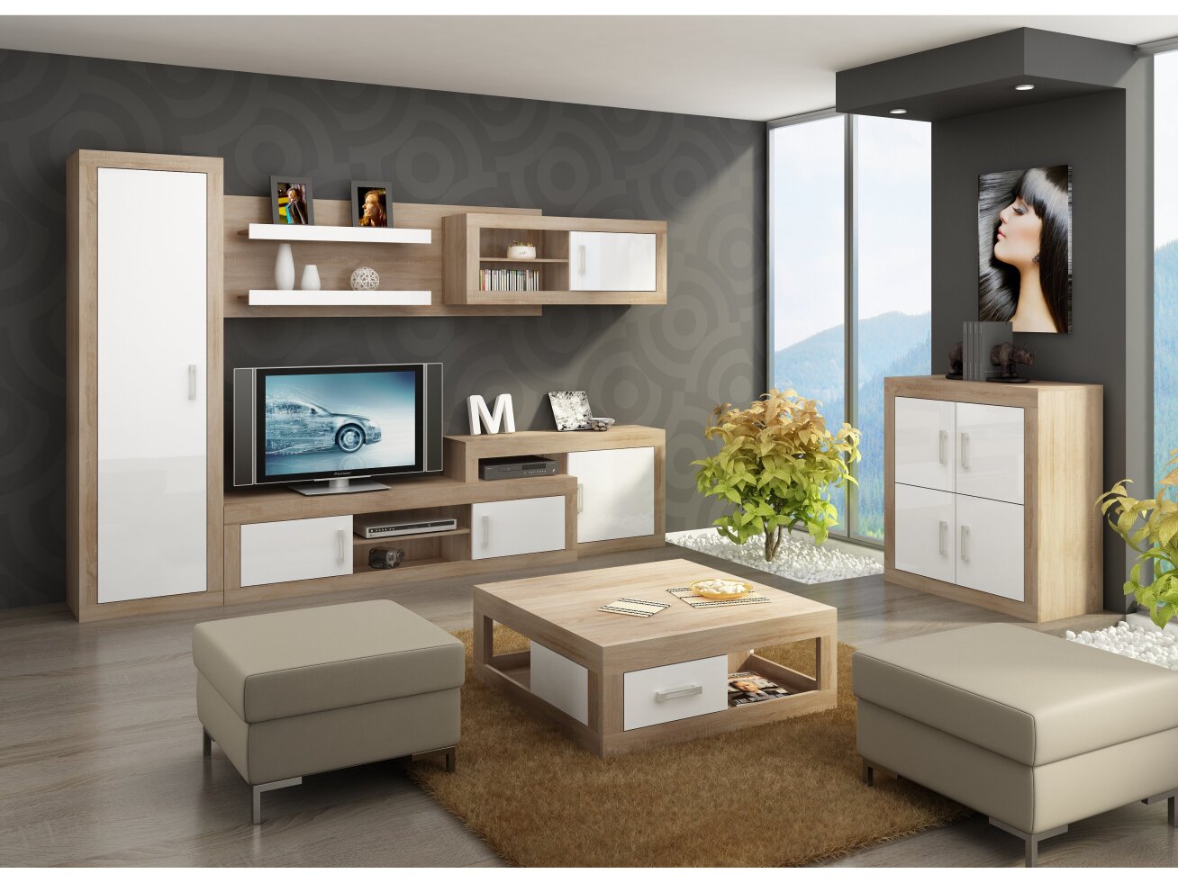 Svetainės baldų komplektas VERIN 3 6 Svetainės baldų komplektas VERIN 3 6