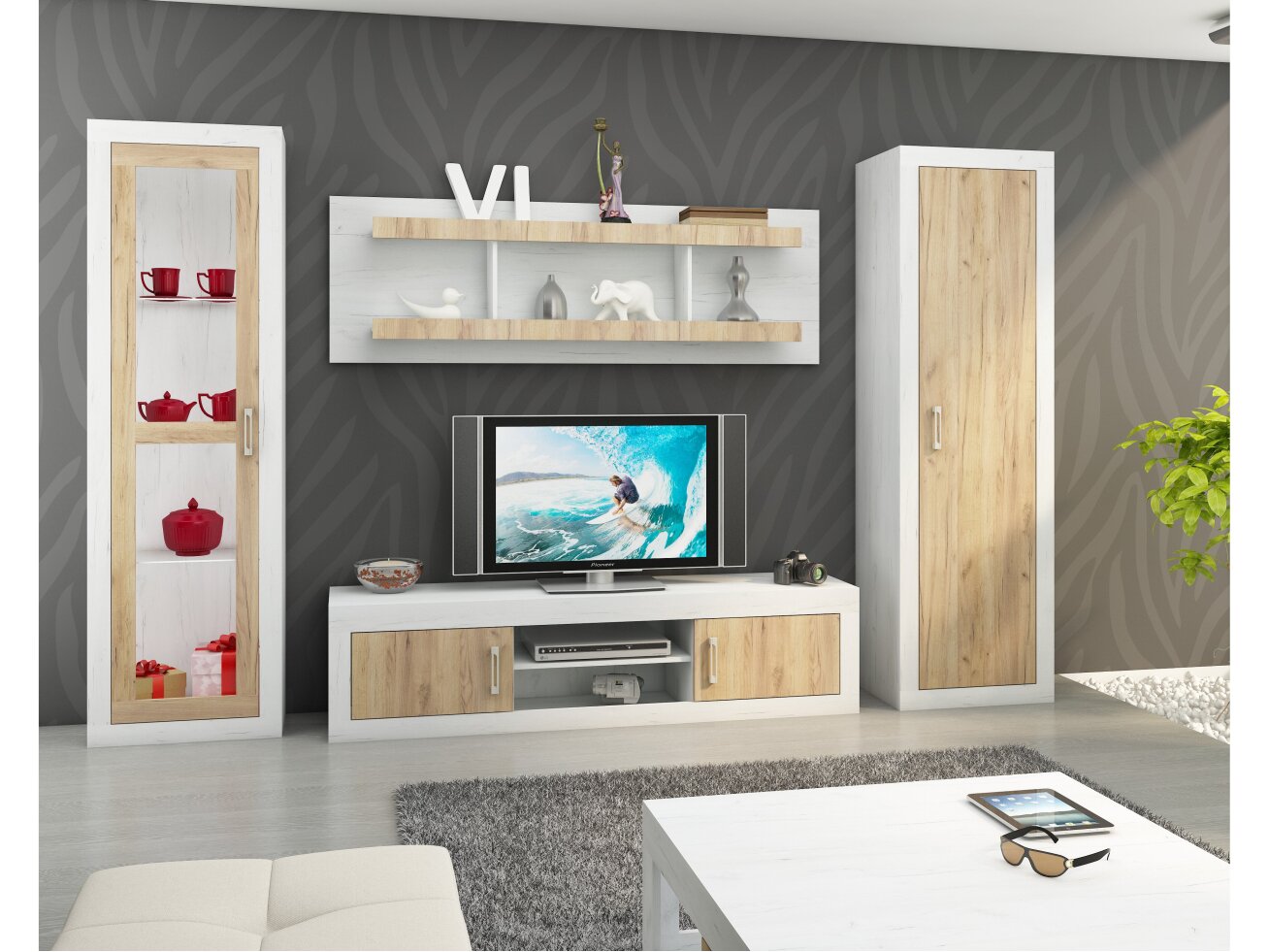 Svetainės baldų komplektas VERIN 5 8 Svetainės baldų komplektas VERIN 5 8