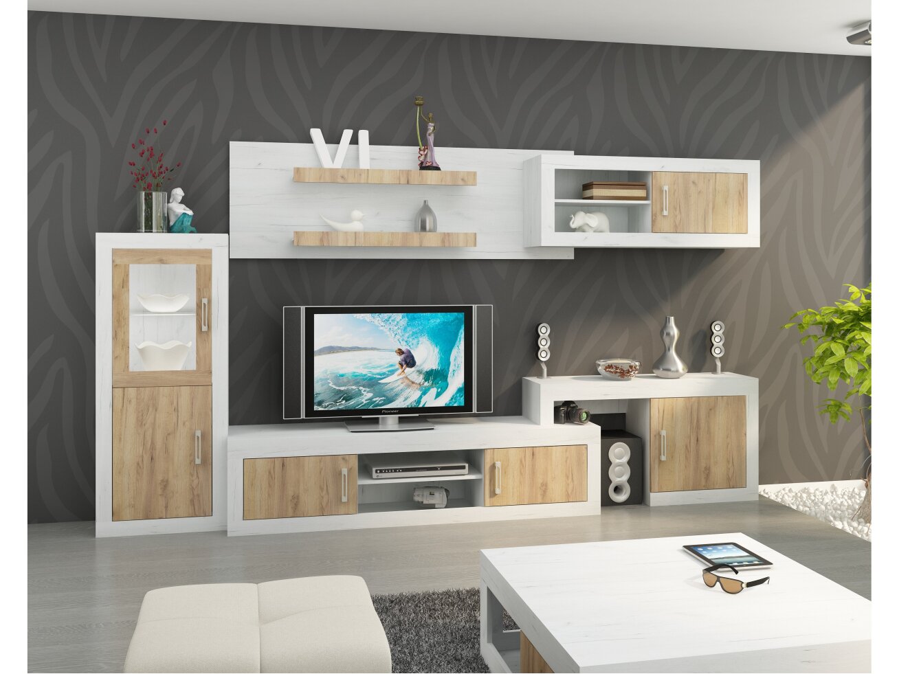 Svetainės baldų komplektas VERIN 6 8 Svetainės baldų komplektas VERIN 6 8