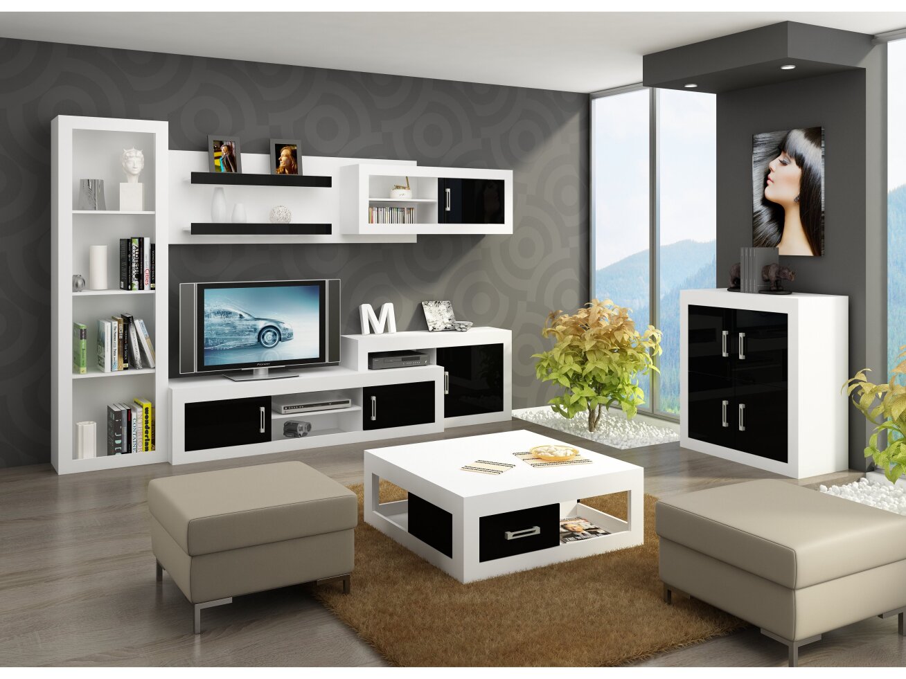 Svetainės baldų komplektas VERIN 7 7 Svetainės baldų komplektas VERIN 7 7