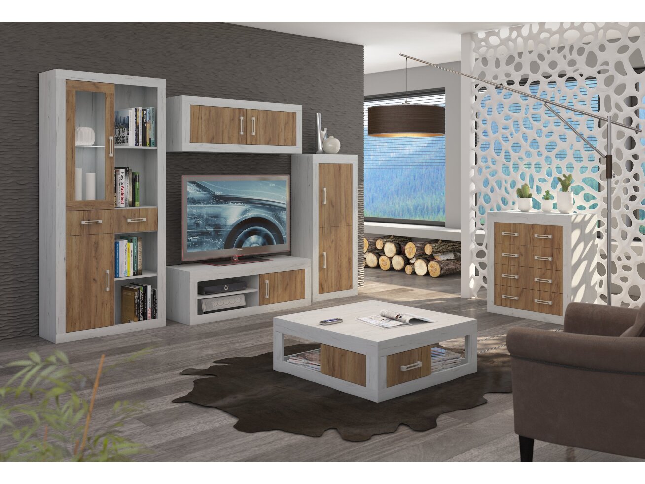 Svetainės baldų komplektas VERIN 9 8