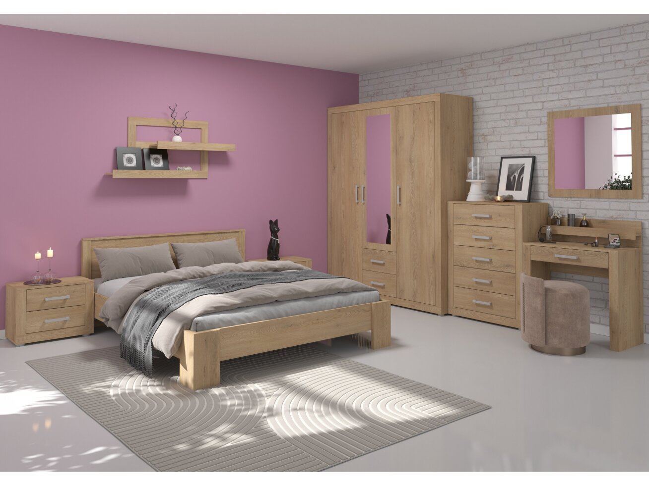 Miegamojo baldų komplektas VIKI 7