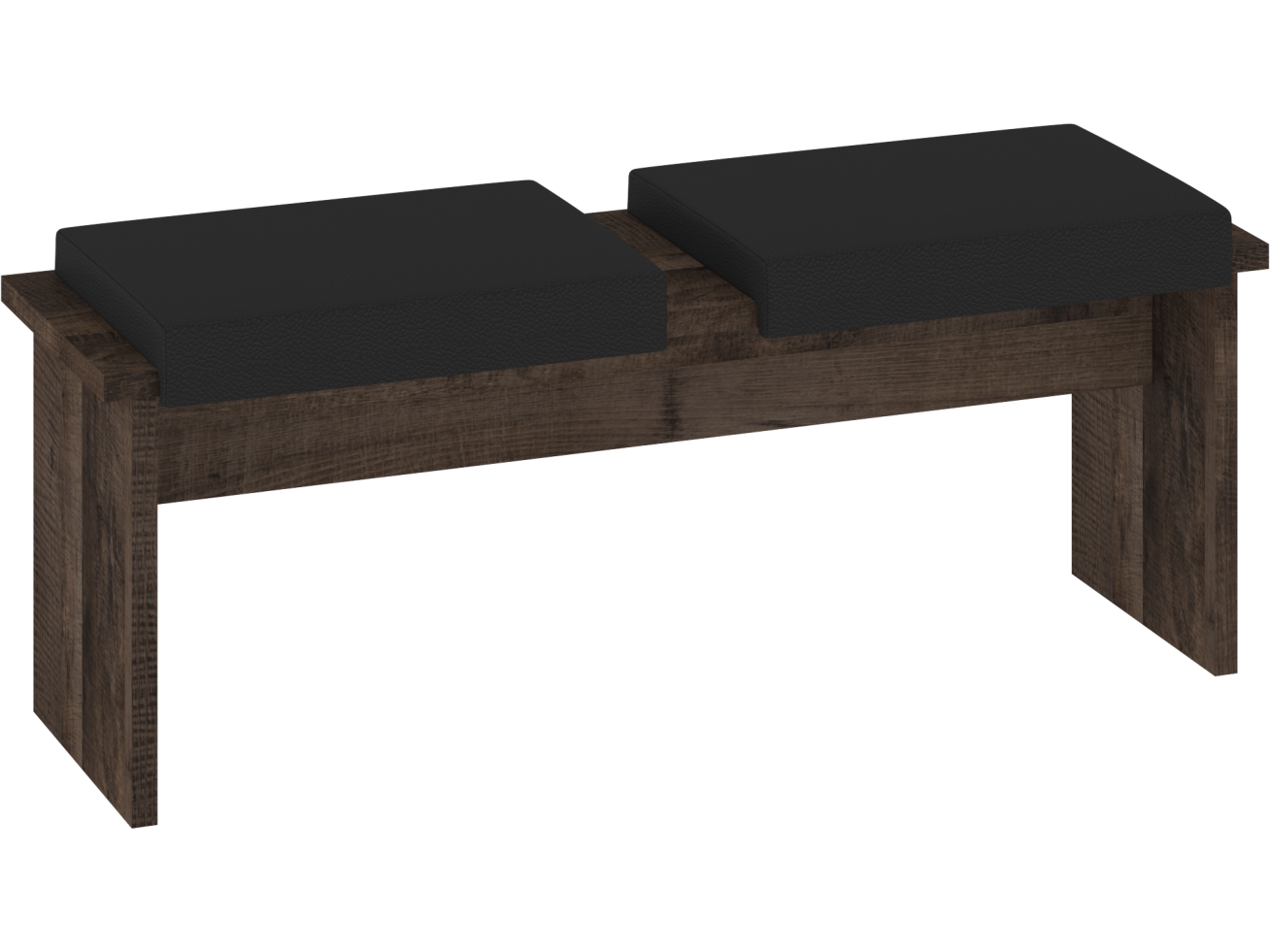 Dvivietė taburetė BON-05 eko juoda 6 Dvivietė taburetė BON-05 eko juoda 6