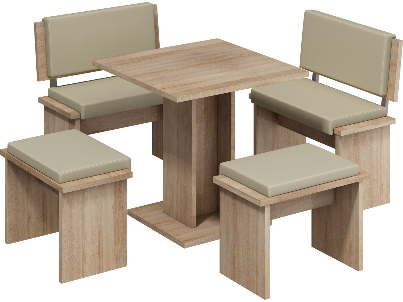 Valgomojo komplektas BOND mažas eko smėlio 2