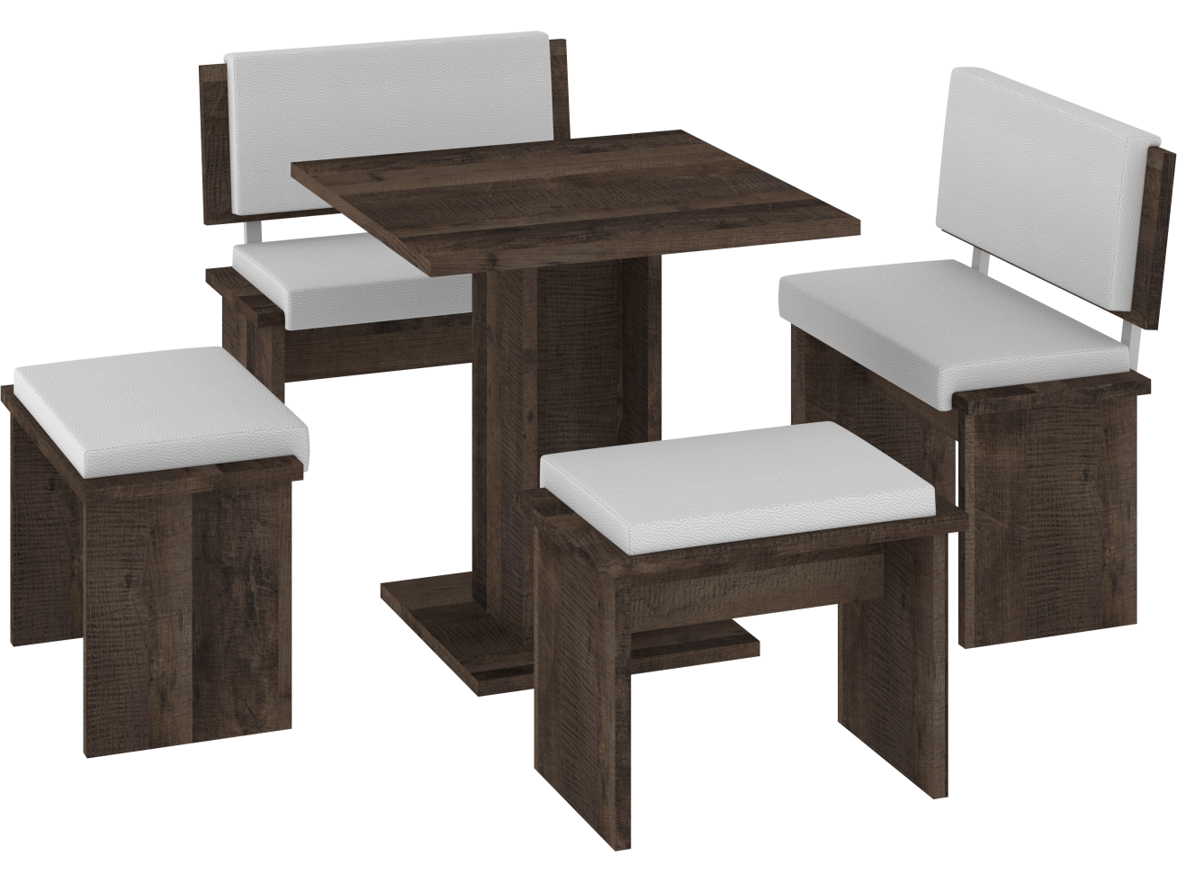 Valgomojo komplektas BOND mažas eko balta 3 Valgomojo komplektas BOND mažas eko balta 3