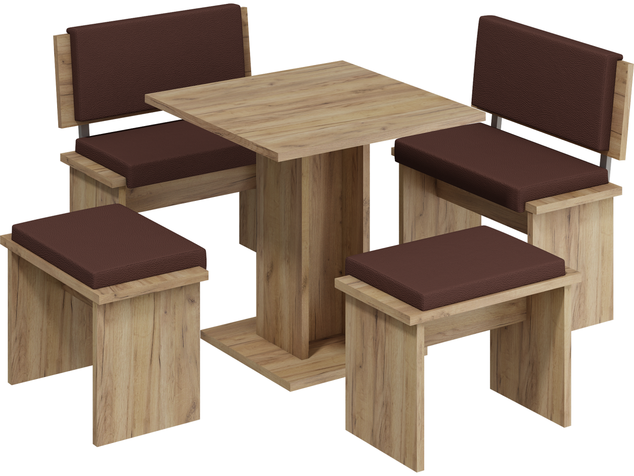 Valgomojo komplektas BOND mažas eko ruda 1 Valgomojo komplektas BOND mažas eko ruda 1