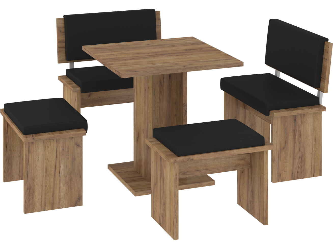 Valgomojo komplektas BOND mažas eko juoda 1