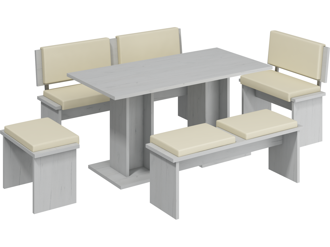 Valgomojo komplektas BOND didelis eko smėlio 1