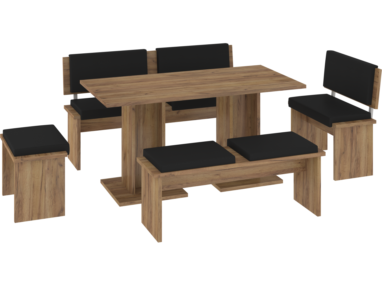 Valgomojo komplektas BOND didelis eko juoda 1