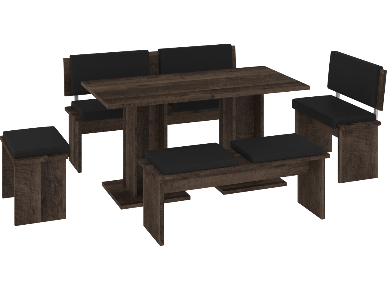 Valgomojo komplektas BOND didelis eko juoda 3