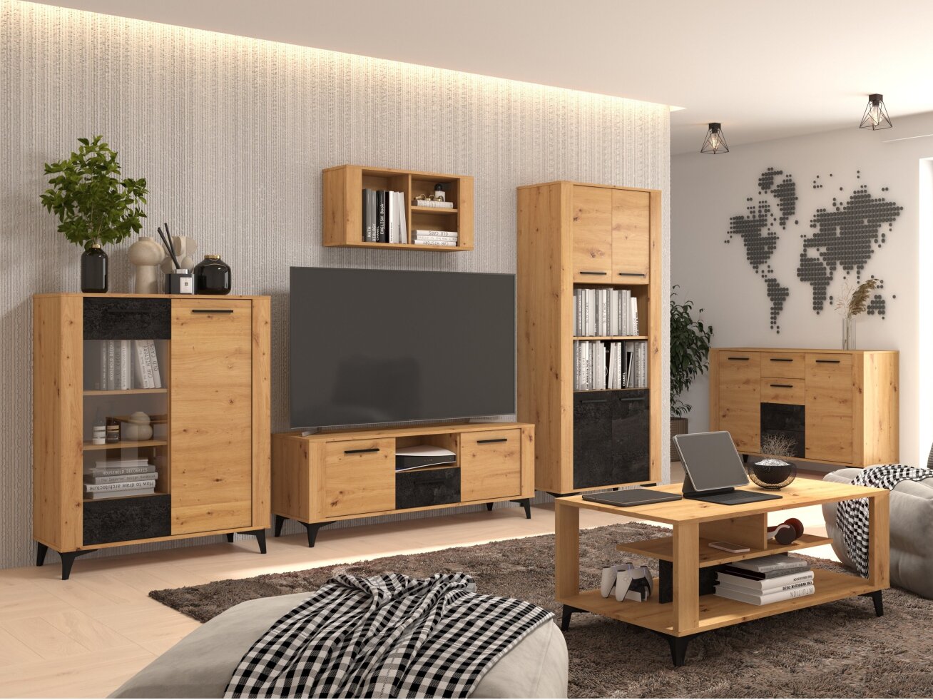 Svetainės baldų komplektas SIGMA 1 6 Svetainės baldų komplektas SIGMA 1 6