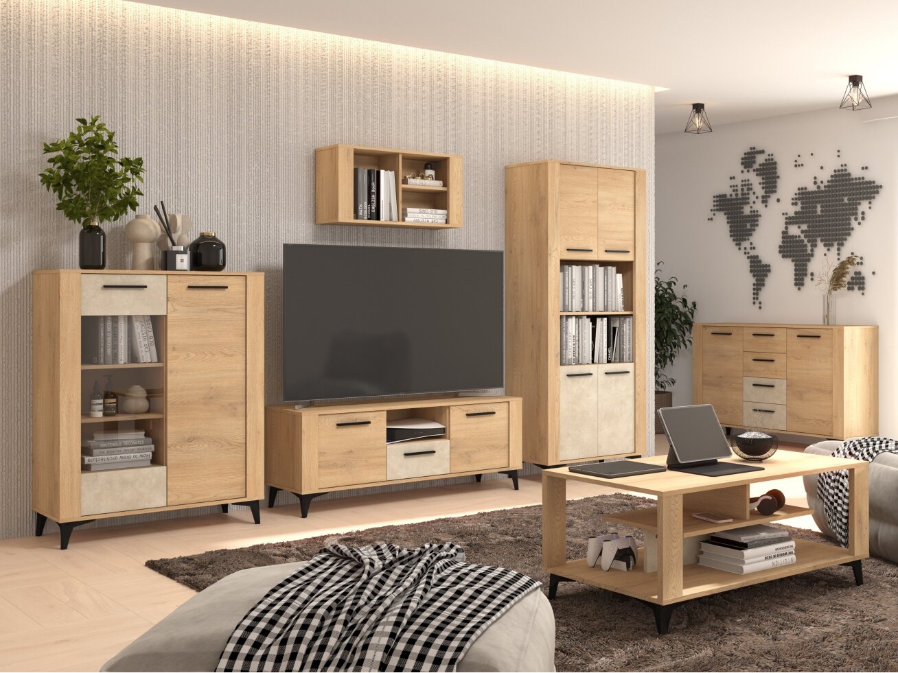 Svetainės baldų komplektas SIGMA 1 9 Svetainės baldų komplektas SIGMA 1 9