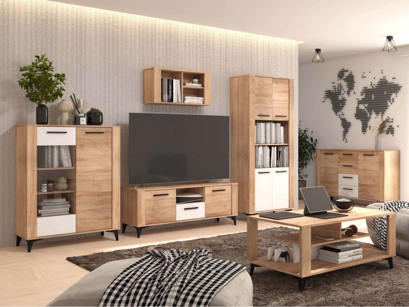 Svetainės baldų komplektas SIGMA 1 8 Svetainės baldų komplektas SIGMA 1 8