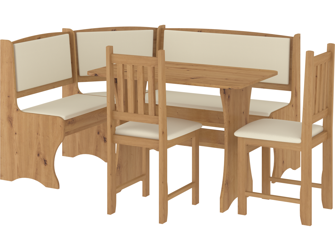 Valgomojo kampinis komplektas su kėdėmis B 5