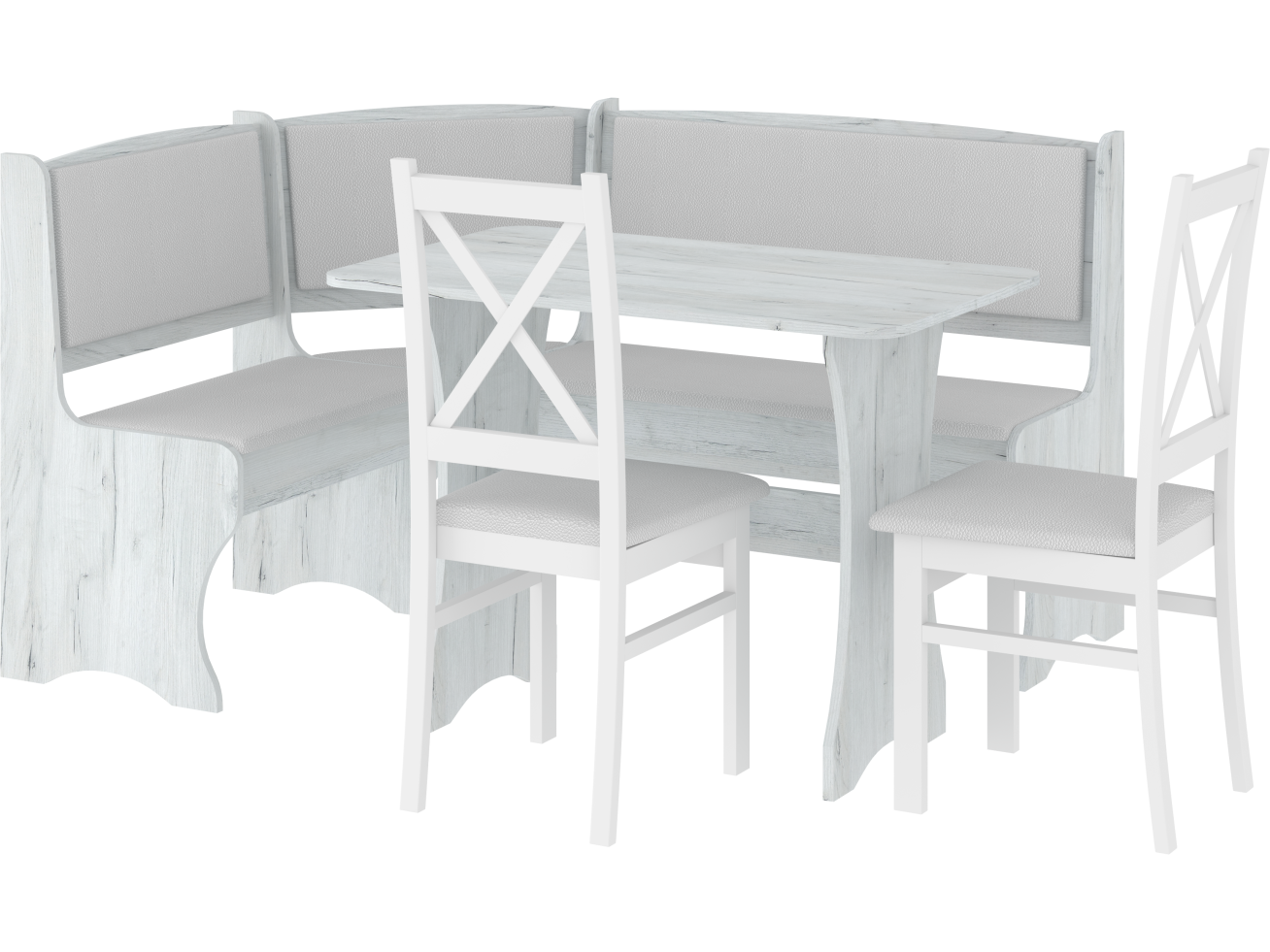 Valgomojo kampinis komplektas su kėdėmis D 2 Valgomojo kampinis komplektas su kėdėmis D 2